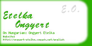 etelka ongyert business card